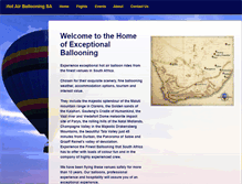 Tablet Screenshot of hotairballooningsa.co.za